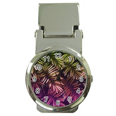 Purple Leaves Money Clip Watches by goljakoff