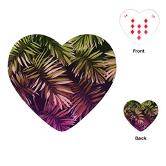 Purple Leaves Playing Cards Single Design (heart) by goljakoff