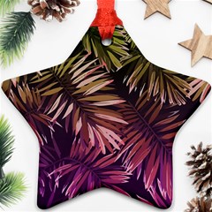 Purple Leaves Star Ornament (two Sides) by goljakoff