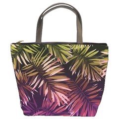 Purple Leaves Bucket Bag by goljakoff