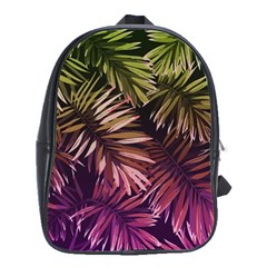 Purple Leaves School Bag (large) by goljakoff