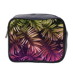 Purple Leaves Mini Toiletries Bag (two Sides) by goljakoff