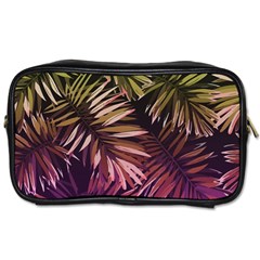 Purple Leaves Toiletries Bag (two Sides) by goljakoff