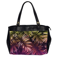 Purple Leaves Oversize Office Handbag (2 Sides) by goljakoff