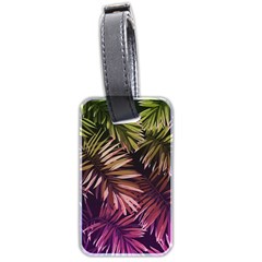 Purple Leaves Luggage Tag (two Sides) by goljakoff