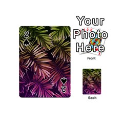 Purple Leaves Playing Cards 54 Designs (mini) by goljakoff