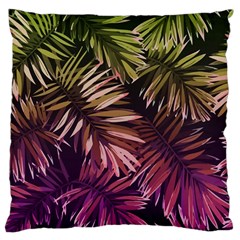 Purple Leaves Large Cushion Case (one Side) by goljakoff