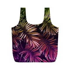 Purple Leaves Full Print Recycle Bag (m) by goljakoff