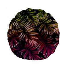 Purple Leaves Standard 15  Premium Flano Round Cushions by goljakoff