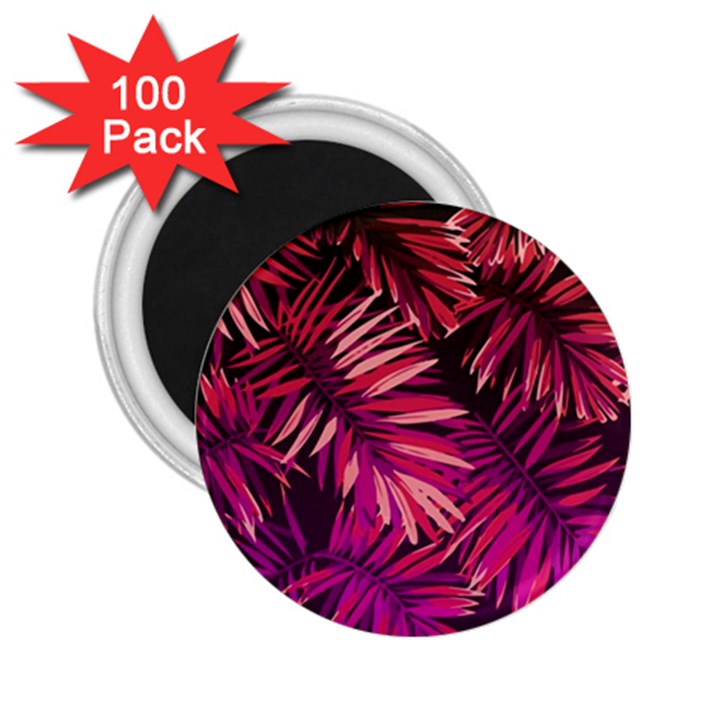 Pink leaves 2.25  Magnets (100 pack) 