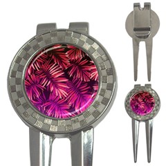 Pink Leaves 3-in-1 Golf Divots by goljakoff