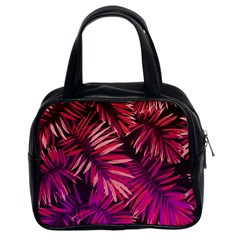 Pink Leaves Classic Handbag (two Sides) by goljakoff