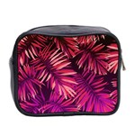 Pink leaves Mini Toiletries Bag (Two Sides) Back