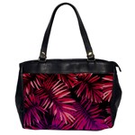 Pink leaves Oversize Office Handbag Front