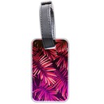 Pink leaves Luggage Tag (two sides) Front