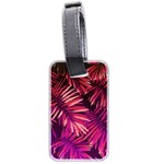 Pink leaves Luggage Tag (two sides) Back