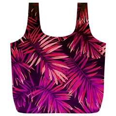 Pink Leaves Full Print Recycle Bag (xl) by goljakoff