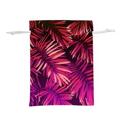 Pink Leaves Lightweight Drawstring Pouch (m) by goljakoff