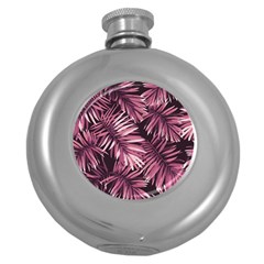 Rose Leaves Round Hip Flask (5 Oz) by goljakoff