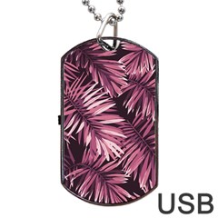 Rose Leaves Dog Tag Usb Flash (two Sides) by goljakoff