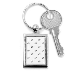 American Football Ball Motif Print Pattern Key Chain (rectangle) by dflcprintsclothing