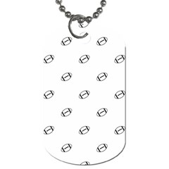 American Football Ball Motif Print Pattern Dog Tag (one Side) by dflcprintsclothing