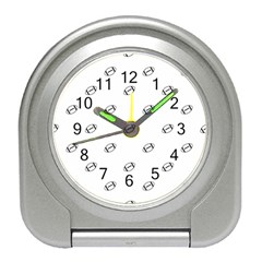 American Football Ball Motif Print Pattern Travel Alarm Clock by dflcprintsclothing