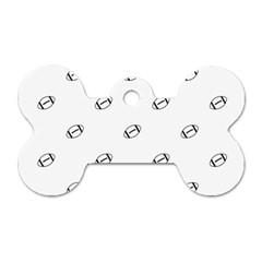 American Football Ball Motif Print Pattern Dog Tag Bone (two Sides) by dflcprintsclothing