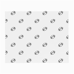 American Football Ball Motif Print Pattern Small Glasses Cloth (2 Sides) by dflcprintsclothing