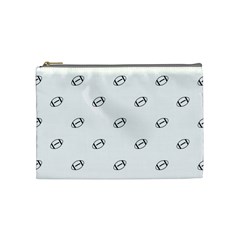 American Football Ball Motif Print Pattern Cosmetic Bag (medium) by dflcprintsclothing