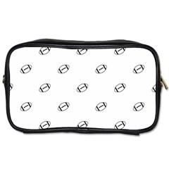 American Football Ball Motif Print Pattern Toiletries Bag (two Sides) by dflcprintsclothing