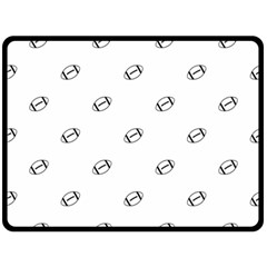 American Football Ball Motif Print Pattern Fleece Blanket (large) 