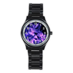 Plasma Hug Stainless Steel Round Watch by MRNStudios