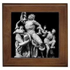 Laocoon Sculpture Over Black Framed Tile