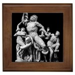 Laocoon Sculpture Over Black Framed Tile Front