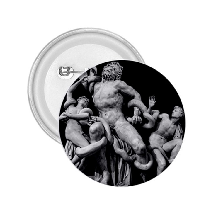 Laocoon Sculpture Over Black 2.25  Buttons