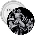 Laocoon Sculpture Over Black 3  Buttons Front