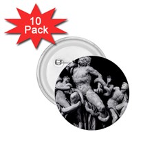 Laocoon Sculpture Over Black 1.75  Buttons (10 pack)