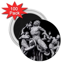 Laocoon Sculpture Over Black 2.25  Magnets (100 pack) 