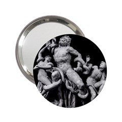 Laocoon Sculpture Over Black 2.25  Handbag Mirrors