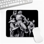 Laocoon Sculpture Over Black Large Mousepads Front