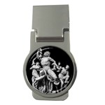 Laocoon Sculpture Over Black Money Clips (Round)  Front