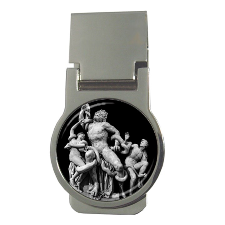 Laocoon Sculpture Over Black Money Clips (Round) 