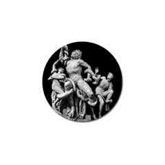 Laocoon Sculpture Over Black Golf Ball Marker