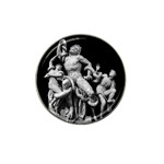 Laocoon Sculpture Over Black Hat Clip Ball Marker Front