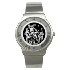 Laocoon Sculpture Over Black Stainless Steel Watch by dflcprintsclothing