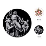 Laocoon Sculpture Over Black Playing Cards Single Design (Round) Front