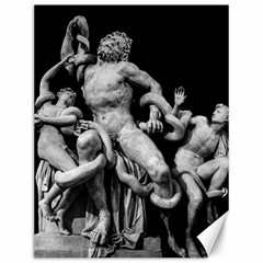 Laocoon Sculpture Over Black Canvas 12  x 16 