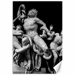 Laocoon Sculpture Over Black Canvas 12  x 18  11.88 x17.36  Canvas - 1