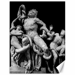 Laocoon Sculpture Over Black Canvas 18  x 24 